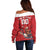 Custom Canada Rugby Off Shoulder Sweater Beaver Riding A Goose - Wonder Print Shop