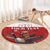 Custom Canada Rugby Round Carpet Beaver Riding A Goose