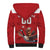 Custom Canada Rugby Sherpa Hoodie Beaver Riding A Goose