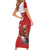 Custom Canada Rugby Short Sleeve Bodycon Dress Beaver Riding A Goose