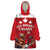 Custom Canada Rugby Wearable Blanket Hoodie Beaver Riding A Goose