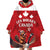 Custom Canada Rugby Wearable Blanket Hoodie Beaver Riding A Goose