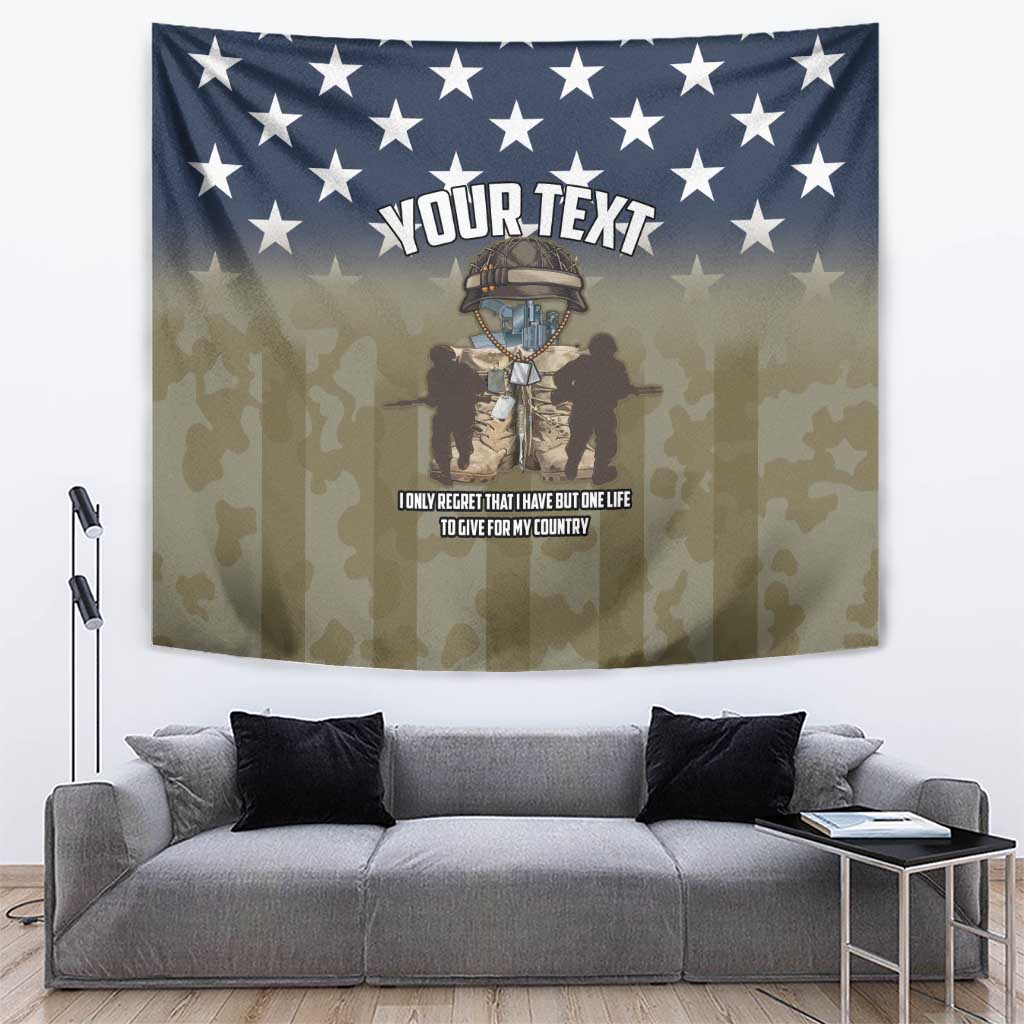 Personalized Veterans Day 2024 Tapestry U.S Veterans Proud Dad