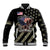 Custom Remembrance Day Baseball Jacket American Eagle With USA Flags - Wonder Print Shop