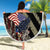 Custom Remembrance Day Beach Blanket American Eagle With USA Flags - Wonder Print Shop