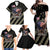 Custom Remembrance Day Family Matching Off Shoulder Maxi Dress and Hawaiian Shirt American Eagle With USA Flags - Wonder Print Shop