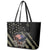 Custom Remembrance Day Leather Tote Bag American Eagle With USA Flags - Wonder Print Shop