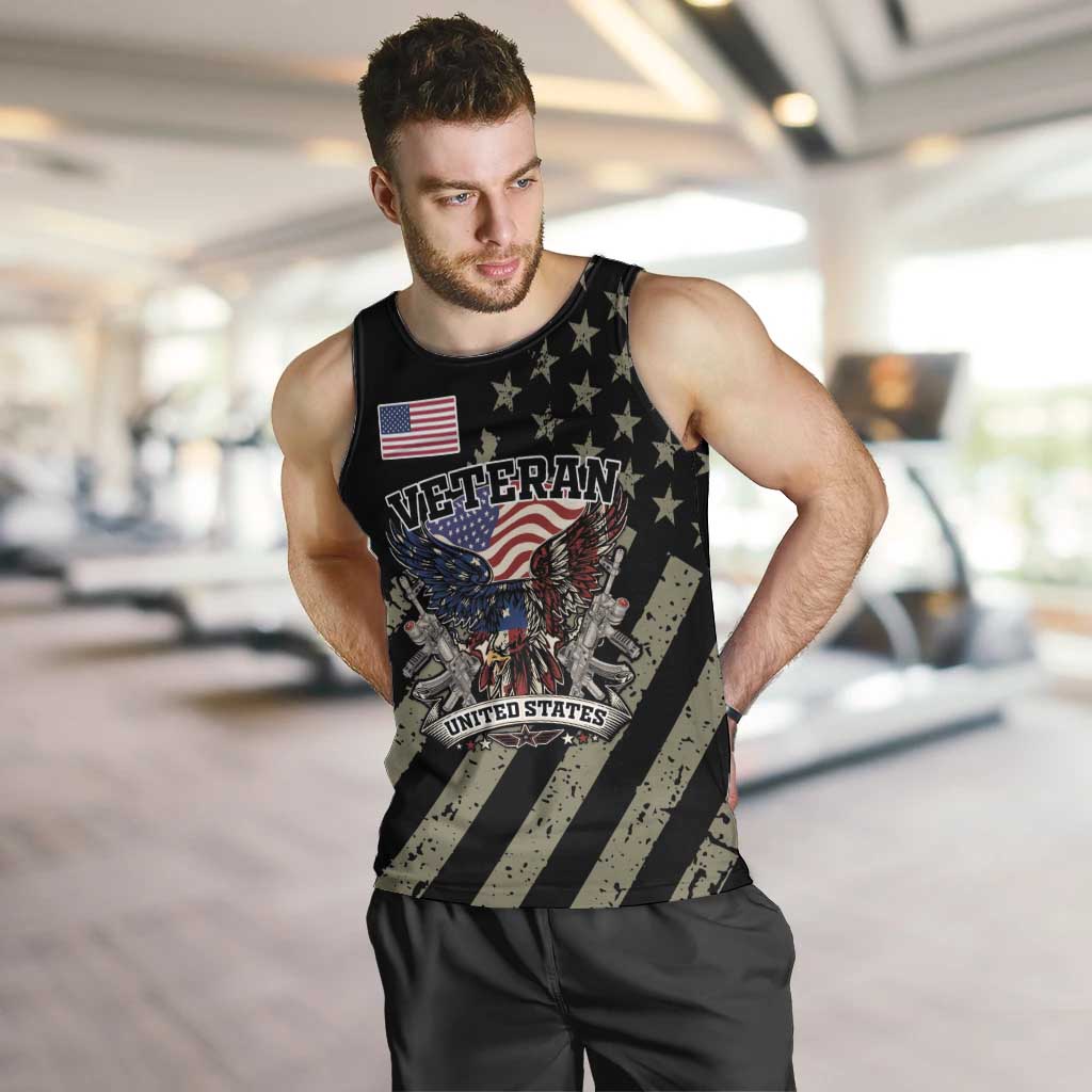 Custom Remembrance Day Men Tank Top American Eagle With USA Flags - Wonder Print Shop