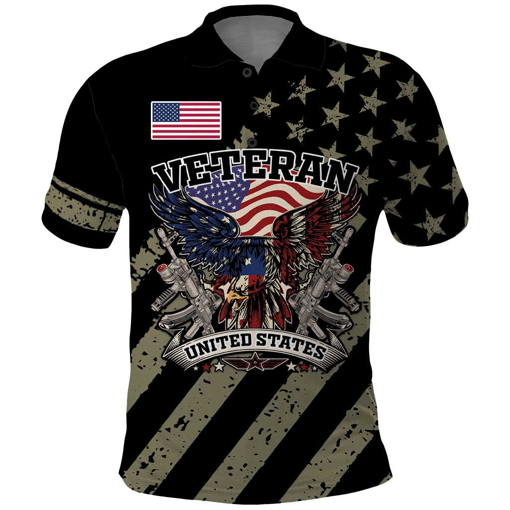 Custom Remembrance Day Polo Shirt American Eagle With USA Flags - Wonder Print Shop