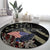 Custom Remembrance Day Round Carpet American Eagle With USA Flags