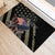 Custom Remembrance Day Rubber Doormat American Eagle With USA Flags