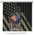 Custom Remembrance Day Shower Curtain American Eagle With USA Flags