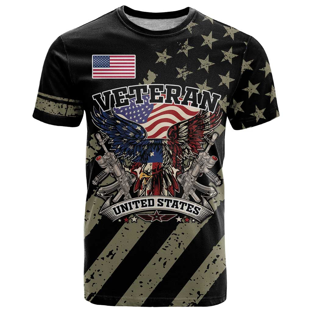 Custom Remembrance Day T Shirt American Eagle With USA Flags - Wonder Print Shop