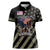 Custom Remembrance Day Women Polo Shirt American Eagle With USA Flags