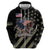 Custom Remembrance Day Zip Hoodie American Eagle With USA Flags - Wonder Print Shop