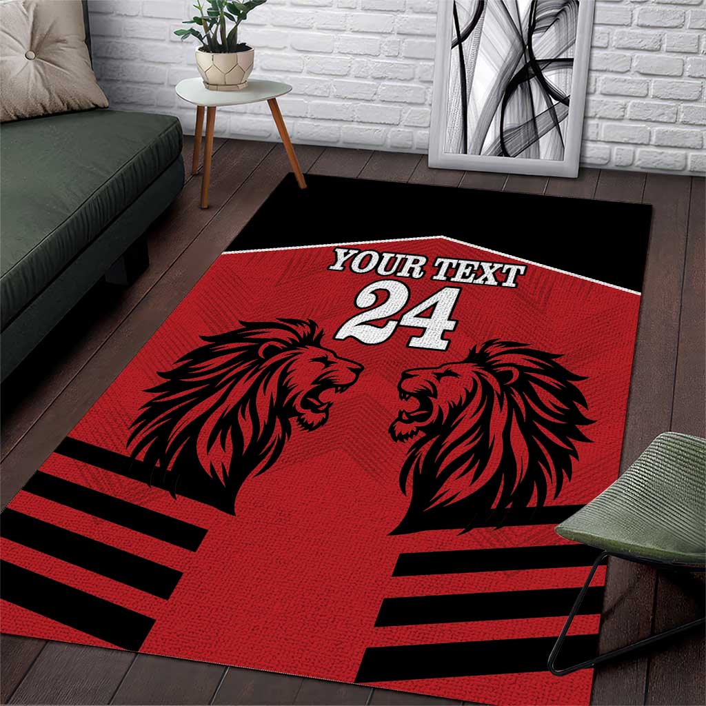 Custom Kenya Rugby Area Rug African Lion Unique Style - Wonder Print Shop