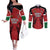 Custom Kenya Rugby Couples Matching Off The Shoulder Long Sleeve Dress and Long Sleeve Button Shirt African Lion Unique Style