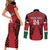 Custom Kenya Rugby Couples Matching Short Sleeve Bodycon Dress and Long Sleeve Button Shirt African Lion Unique Style - Wonder Print Shop