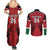 Custom Kenya Rugby Couples Matching Summer Maxi Dress and Long Sleeve Button Shirt African Lion Unique Style - Wonder Print Shop