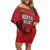 Custom Kenya Rugby Family Matching Off Shoulder Short Dress and Hawaiian Shirt African Lion Unique Style - Wonder Print Shop