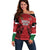 Custom Kenya Rugby Off Shoulder Sweater African Lion Unique Style - Wonder Print Shop