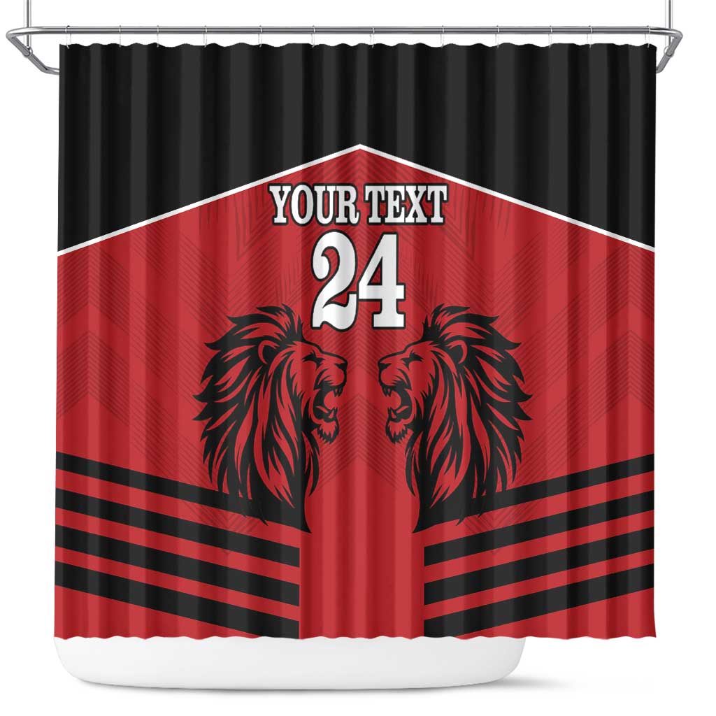 Custom Kenya Rugby Shower Curtain African Lion Unique Style