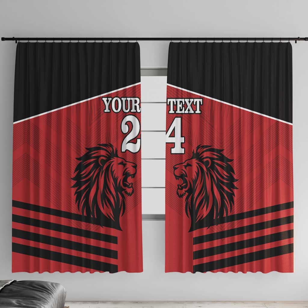 Custom Kenya Rugby Window Curtain African Lion Unique Style - Wonder Print Shop