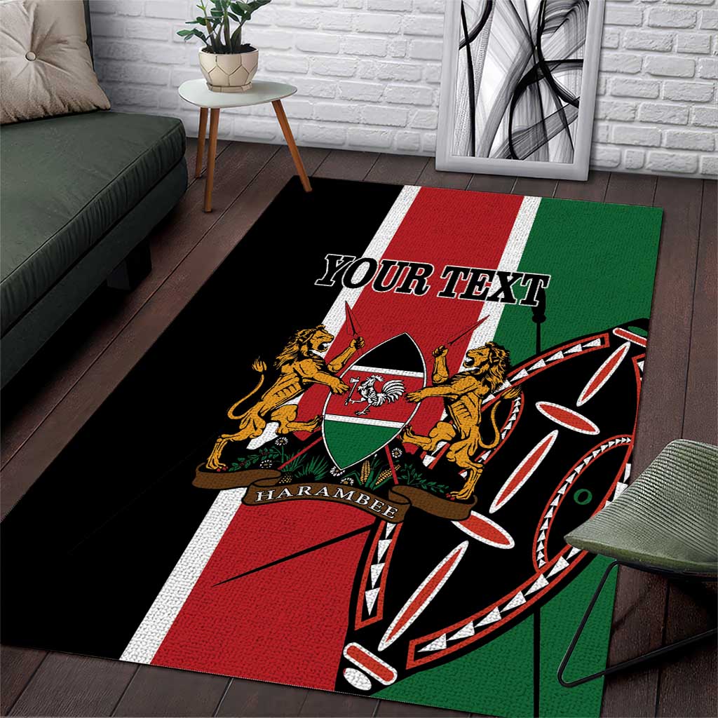 Personalized Kenya Independence Day Area Rug Let Us All Pull Together - Wonder Print Shop