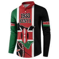 Multicolor button sweatshirt with 1963 Kenya chest graphic and crest