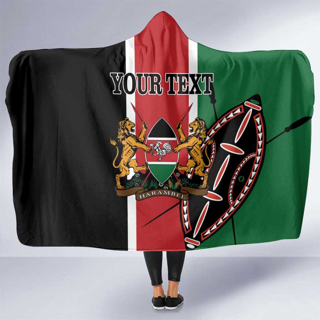 Personalized Kenya Independence Day Hooded Blanket Let Us All Pull Together