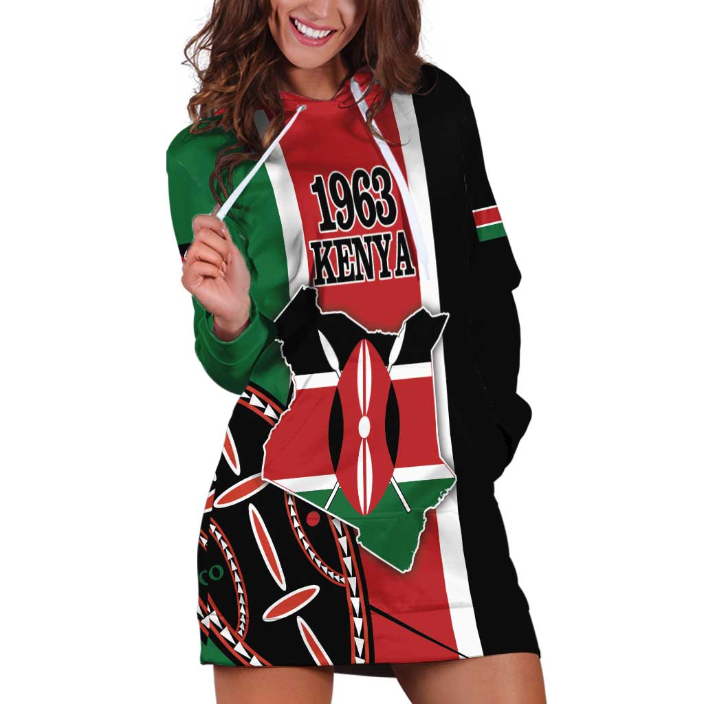 Personalized Kenya Independence Day Hoodie Dress Let Us All Pull Together - Wonder Print Shop