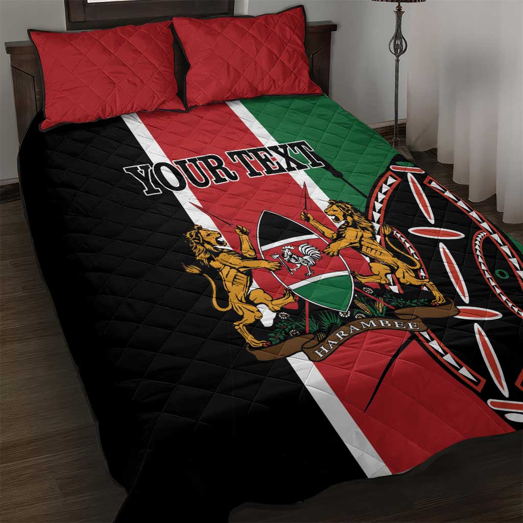 Personalized Kenya Independence Day Quilt Bed Set Let Us All Pull Together - Wonder Print Shop