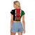 Personalized Kenya Independence Day Raglan Cropped T Shirt Let Us All Pull Together - Wonder Print Shop