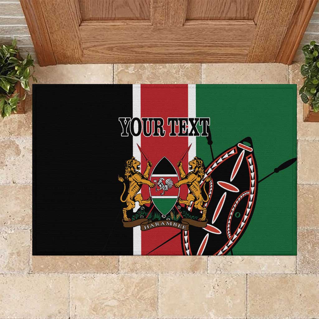 Personalized Kenya Independence Day Rubber Doormat Let Us All Pull Together - Wonder Print Shop