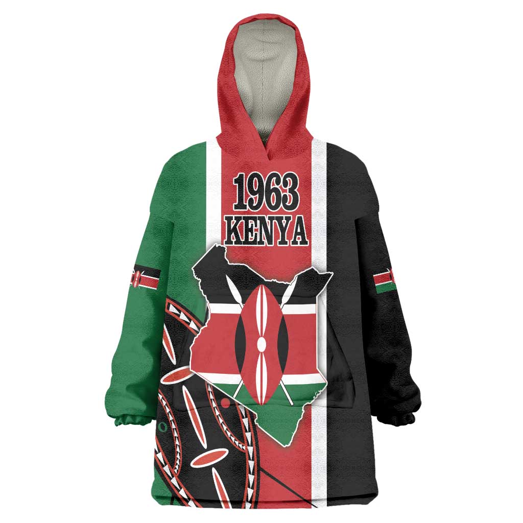 Personalized Kenya Independence Day Wearable Blanket Hoodie Let Us All Pull Together - Wonder Print Shop