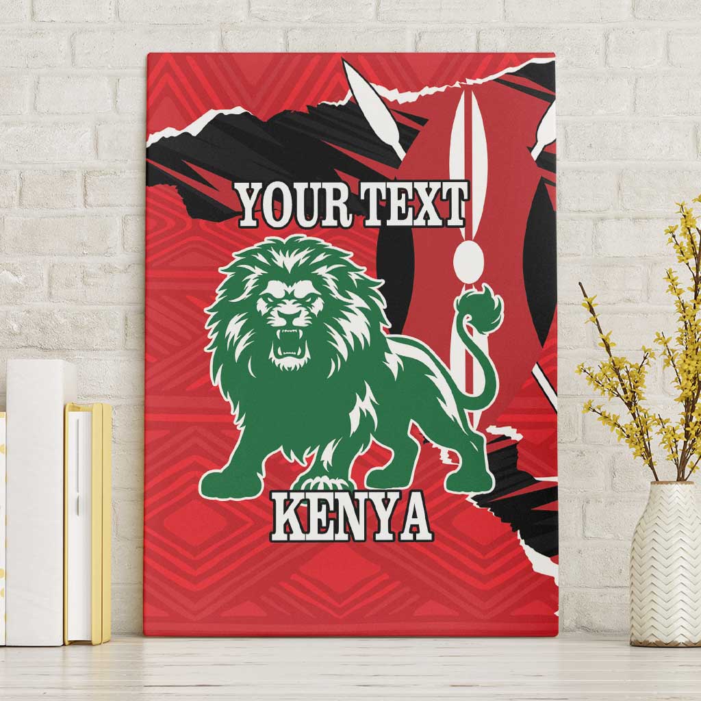 Personalized Kenya Independence Day Canvas Wall Art Angry Lion - Happy Jamhuri Day 1963 - Wonder Print Shop