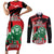 Personalized Kenya Independence Day Couples Matching Short Sleeve Bodycon Dress and Long Sleeve Button Shirt Angry Lion - Happy Jamhuri Day 1963 - Wonder Print Shop