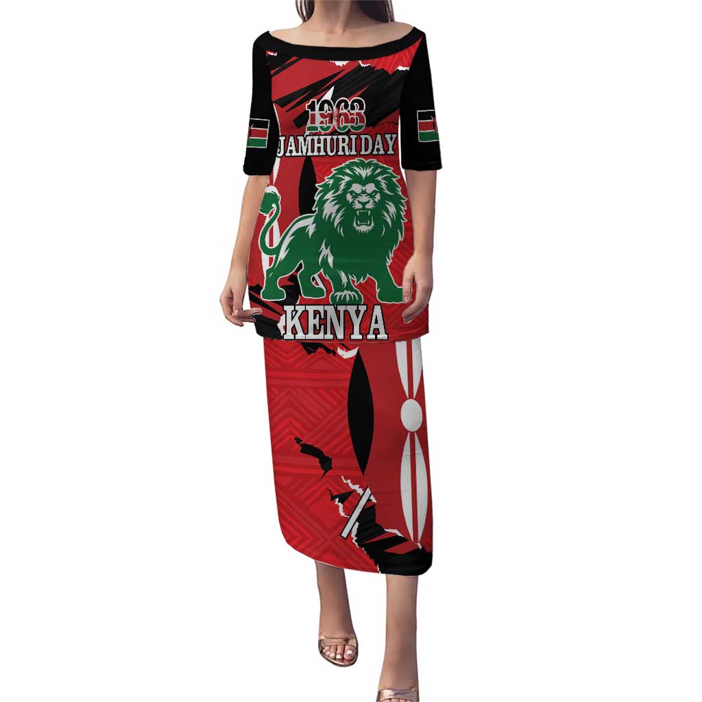 Personalized Kenya Independence Day Puletasi Angry Lion - Happy Jamhuri Day 1963 - Wonder Print Shop