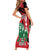 Personalized Kenya Independence Day Short Sleeve Bodycon Dress Angry Lion - Happy Jamhuri Day 1963 - Wonder Print Shop