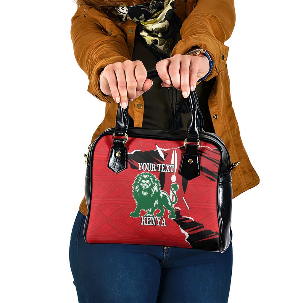 Personalized Kenya Independence Day Shoulder Handbag Angry Lion - Happy Jamhuri Day 1963