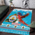 Honduras Christmas Area Rug Scarlet Macaw Feliz Navidad - Wonder Print Shop