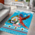 Honduras Christmas Area Rug Scarlet Macaw Feliz Navidad - Wonder Print Shop