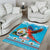 Honduras Christmas Area Rug Scarlet Macaw Feliz Navidad - Wonder Print Shop