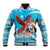 Honduras Christmas Baseball Jacket Scarlet Macaw Feliz Navidad - Wonder Print Shop