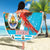 Honduras Christmas Beach Blanket Scarlet Macaw Feliz Navidad - Wonder Print Shop