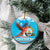 Honduras Christmas Ceramic Ornament Scarlet Macaw Feliz Navidad - Wonder Print Shop