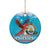 Honduras Christmas Ceramic Ornament Scarlet Macaw Feliz Navidad - Wonder Print Shop