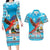 Honduras Christmas Couples Matching Long Sleeve Bodycon Dress and Hawaiian Shirt Scarlet Macaw Feliz Navidad - Wonder Print Shop