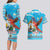 Honduras Christmas Couples Matching Long Sleeve Bodycon Dress and Hawaiian Shirt Scarlet Macaw Feliz Navidad - Wonder Print Shop