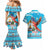 Honduras Christmas Couples Matching Mermaid Dress and Hawaiian Shirt Scarlet Macaw Feliz Navidad - Wonder Print Shop